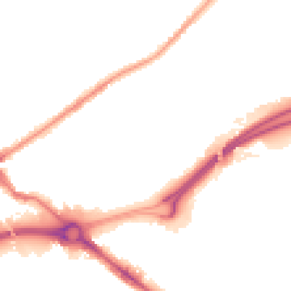 Night-time road noise heatmap for WV14 7NT