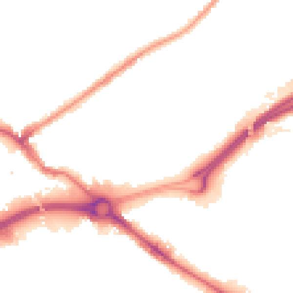 Night-time road noise heatmap for WV14 7PA