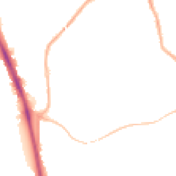 Night-time road noise heatmap for WV14 8HG