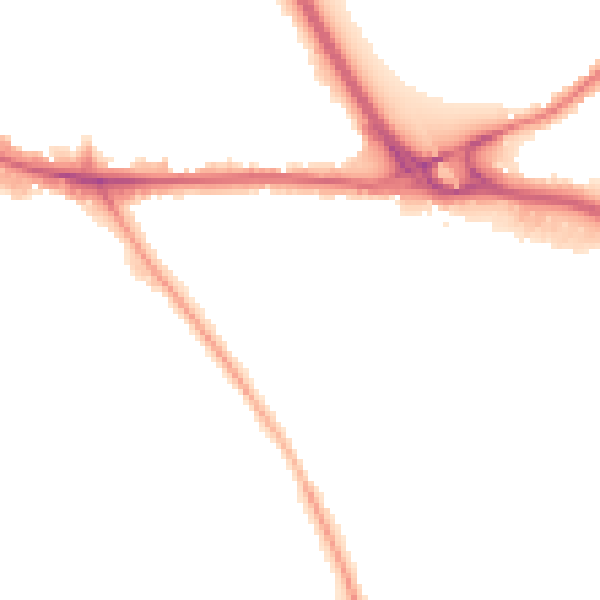 Night-time road noise heatmap for WV14 8LW