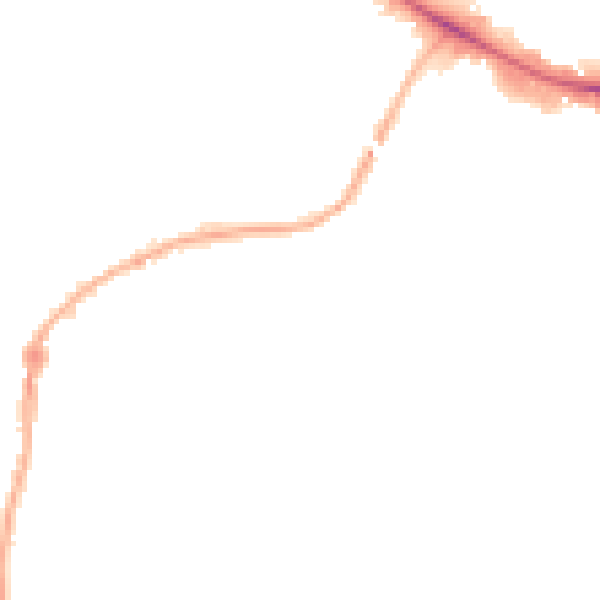 Night-time road noise heatmap for WV14 8NY