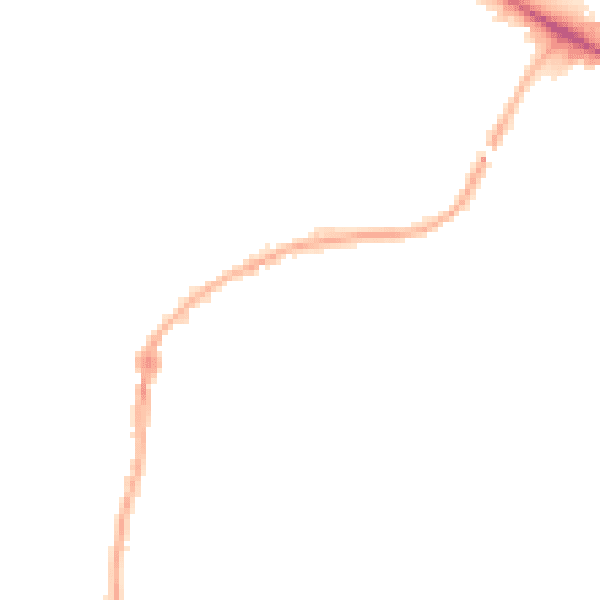 Night-time road noise heatmap for WV14 8PA