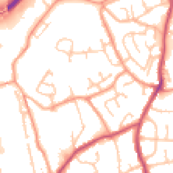 Daytime road noise heatmap for WV14 8SL
