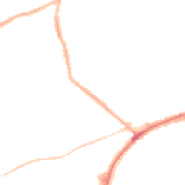 Night-time road noise heatmap for WV14 8YW