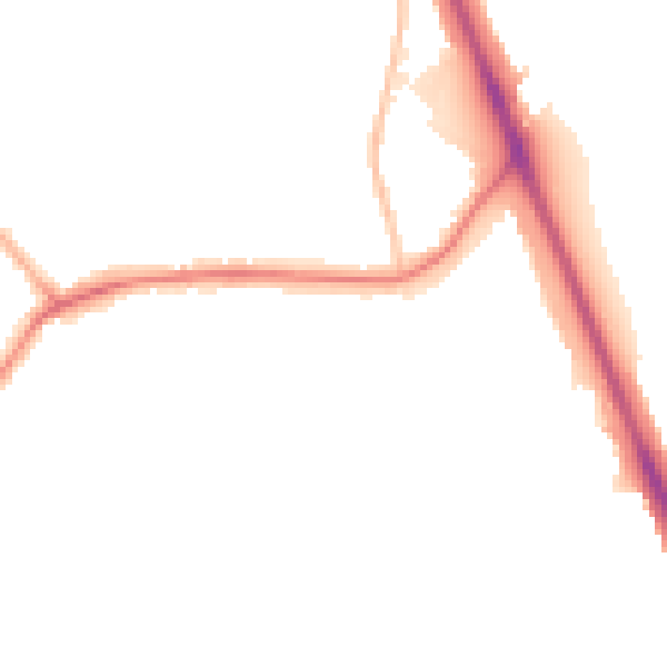 Night-time road noise heatmap for WV14 9AD