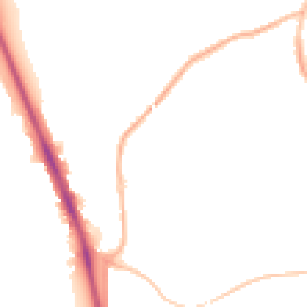 Night-time road noise heatmap for WV14 9DN
