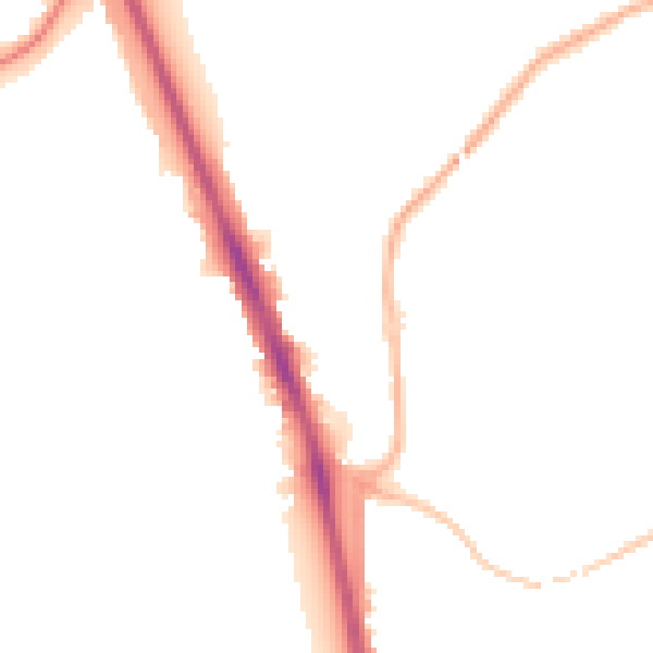 Night-time road noise heatmap for WV14 9JN
