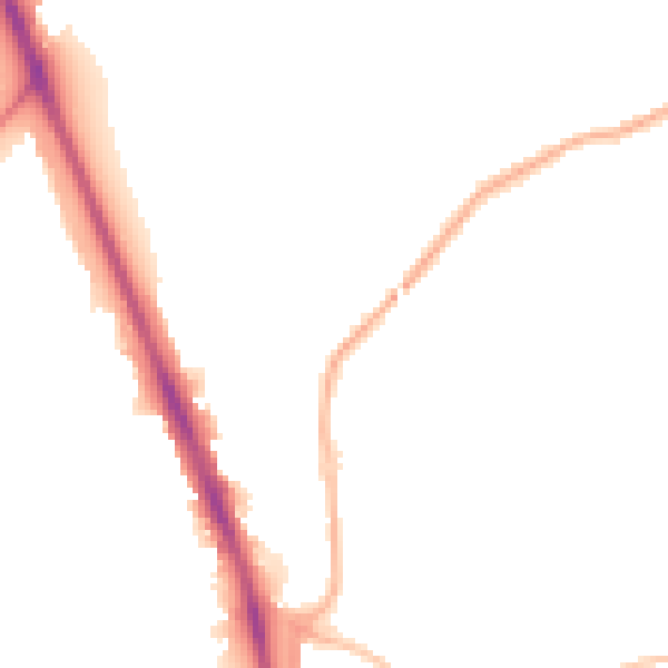 Night-time road noise heatmap for WV14 9NJ