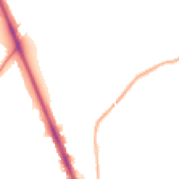 Night-time road noise heatmap for WV14 9NY
