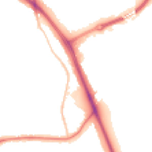 Night-time road noise heatmap for WV14 9PR