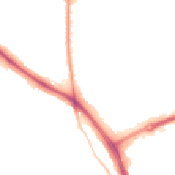 Night-time road noise heatmap for WV14 9YJ