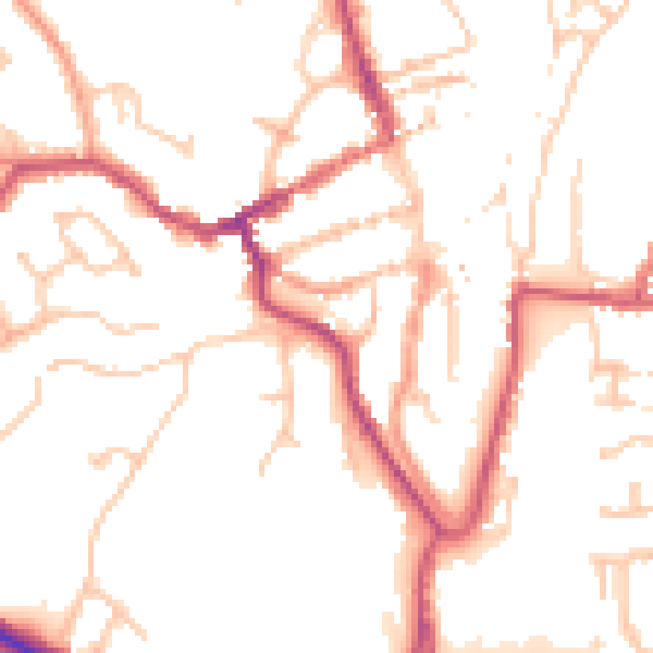 Daytime road noise heatmap for WV16 4AE