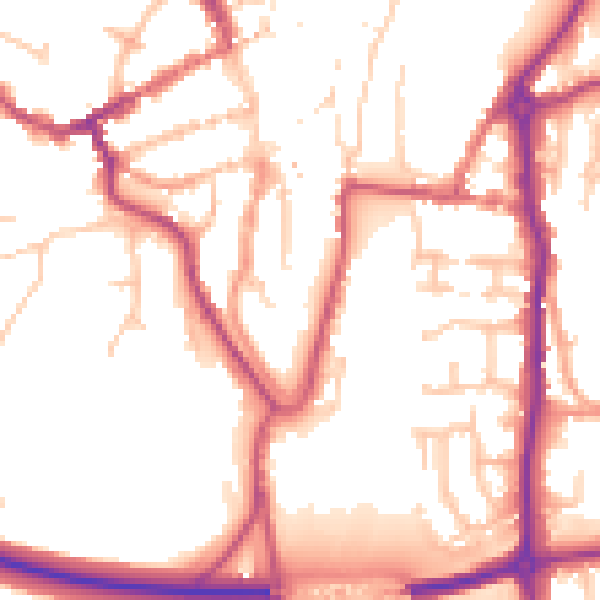 Daytime road noise heatmap for WV16 4AF