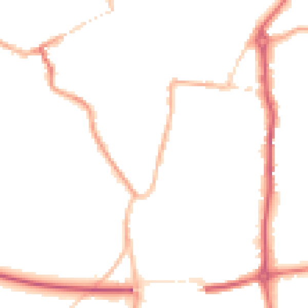 Night-time road noise heatmap for WV16 4AG