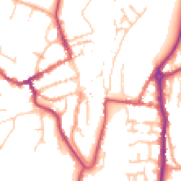 Daytime road noise heatmap for WV16 4AH