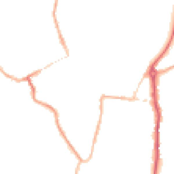 Night-time road noise heatmap for WV16 4AH