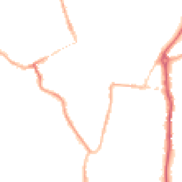 Night-time road noise heatmap for WV16 4AL