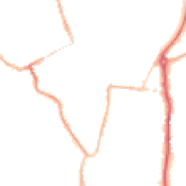 Night-time road noise heatmap for WV16 4AN