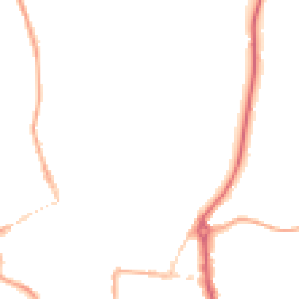 Night-time road noise heatmap for WV16 4AS