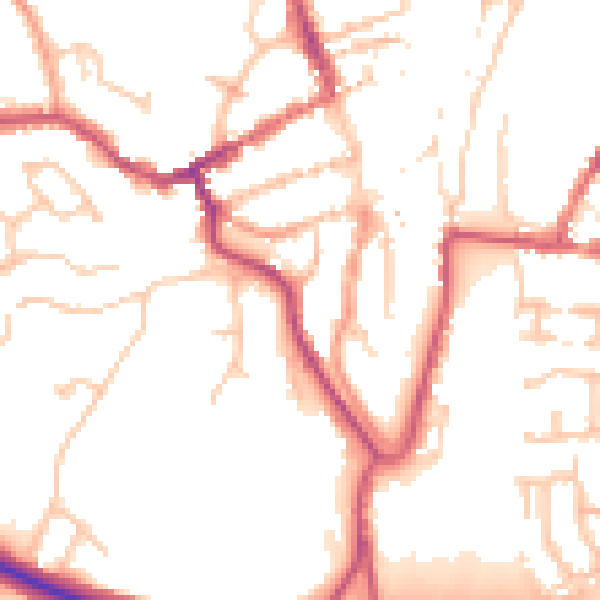 Daytime road noise heatmap for WV16 4AU