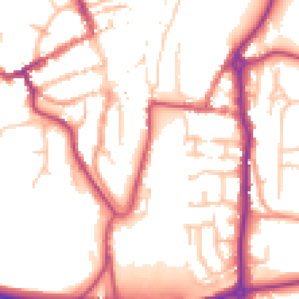 Daytime road noise heatmap for WV16 4BB