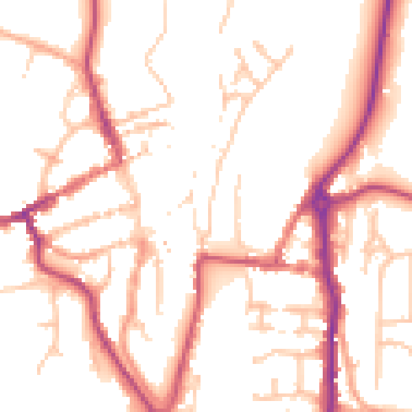 Daytime road noise heatmap for WV16 4BH