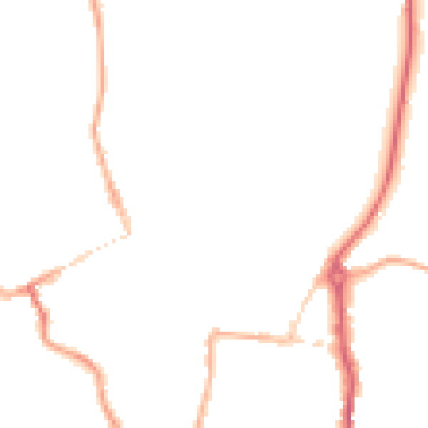 Night-time road noise heatmap for WV16 4BL