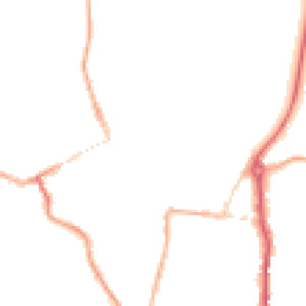 Night-time road noise heatmap for WV16 4BN