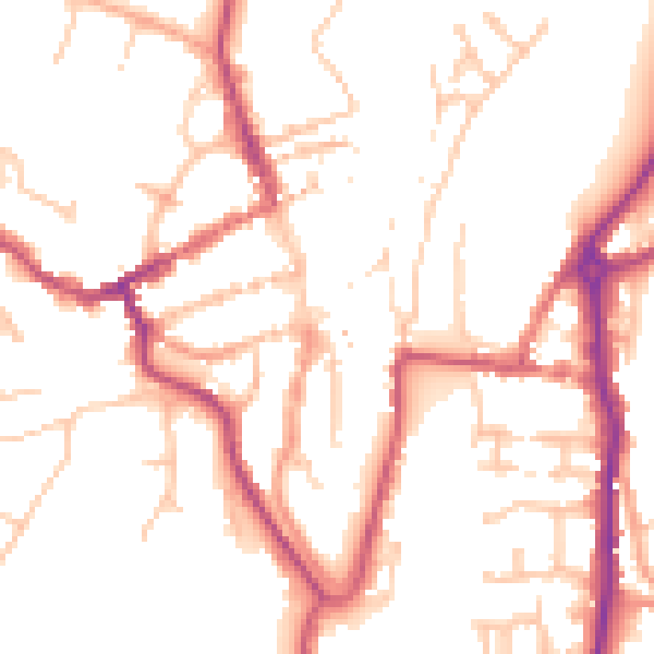 Daytime road noise heatmap for WV16 4BP