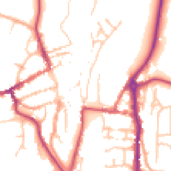 Daytime road noise heatmap for WV16 4BQ