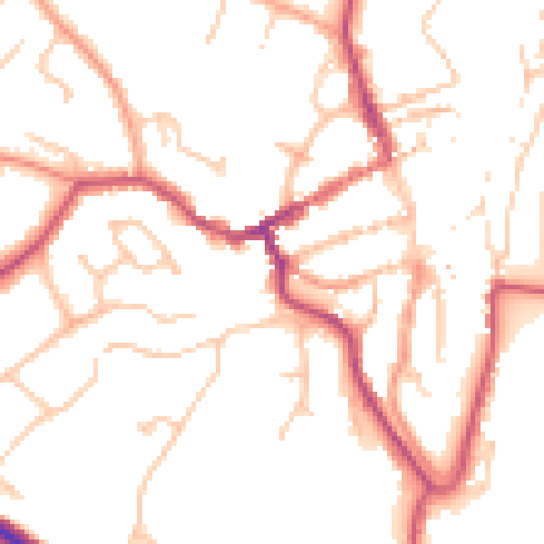 Daytime road noise heatmap for WV16 4BS