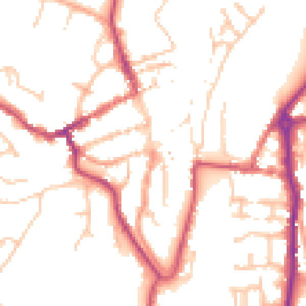 Daytime road noise heatmap for WV16 4BX