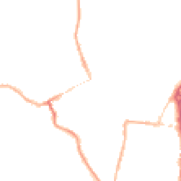 Night-time road noise heatmap for WV16 4DB
