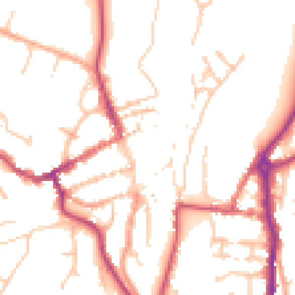 Daytime road noise heatmap for WV16 4DP