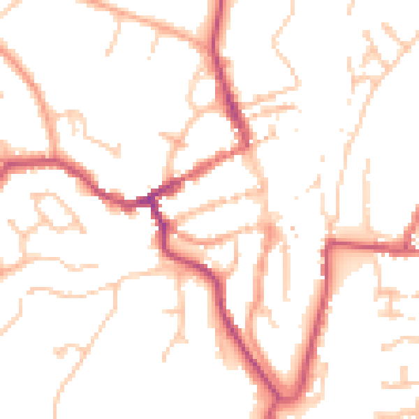 Daytime road noise heatmap for WV16 4DR