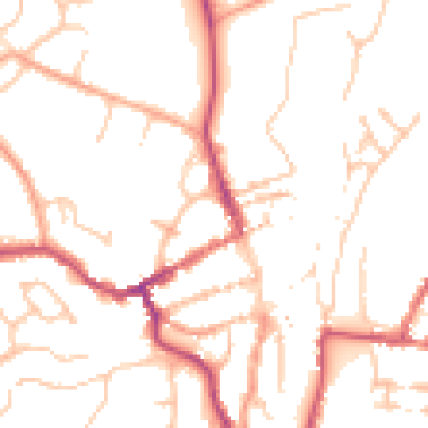 Daytime road noise heatmap for WV16 4EF