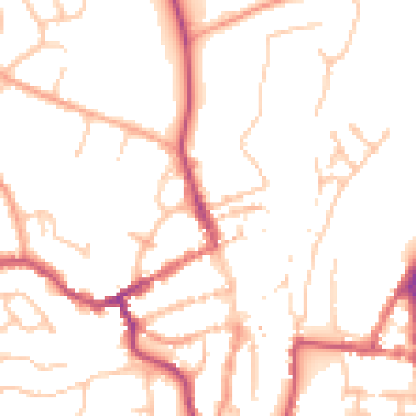 Daytime road noise heatmap for WV16 4ER