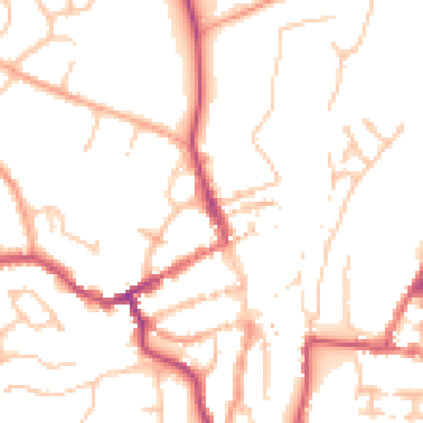 Daytime road noise heatmap for WV16 4ET