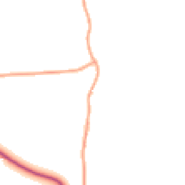 Daytime road noise heatmap for WV16 4SW