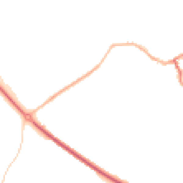 Night-time road noise heatmap for WV16 5AB