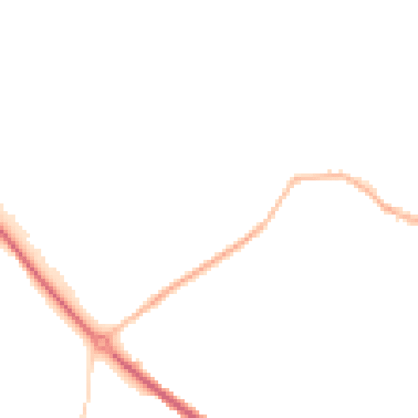 Night-time road noise heatmap for WV16 5BE