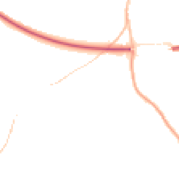 Night-time road noise heatmap for WV16 5EE