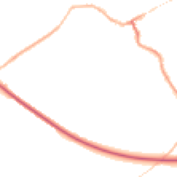 Night-time road noise heatmap for WV16 5JH