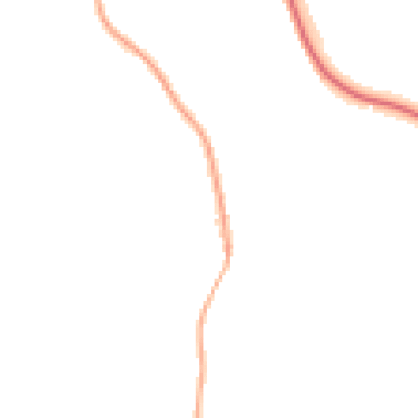 Night-time road noise heatmap for WV16 5JL