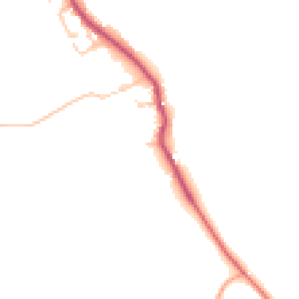 Daytime road noise heatmap for WV16 5LF