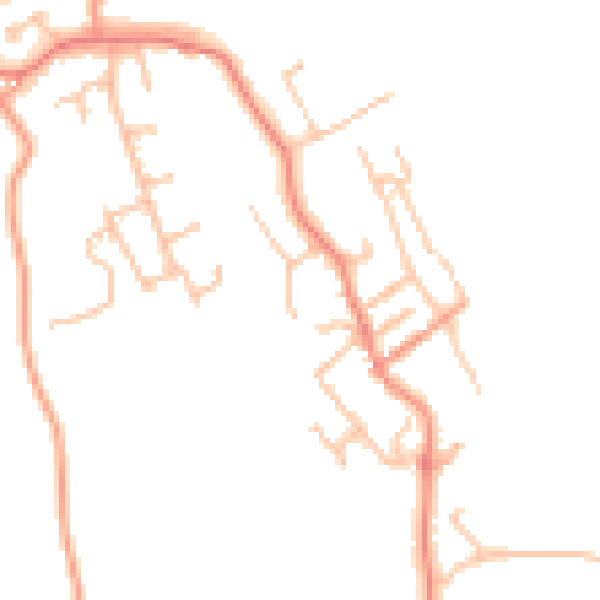 Daytime road noise heatmap for WV16 6JQ