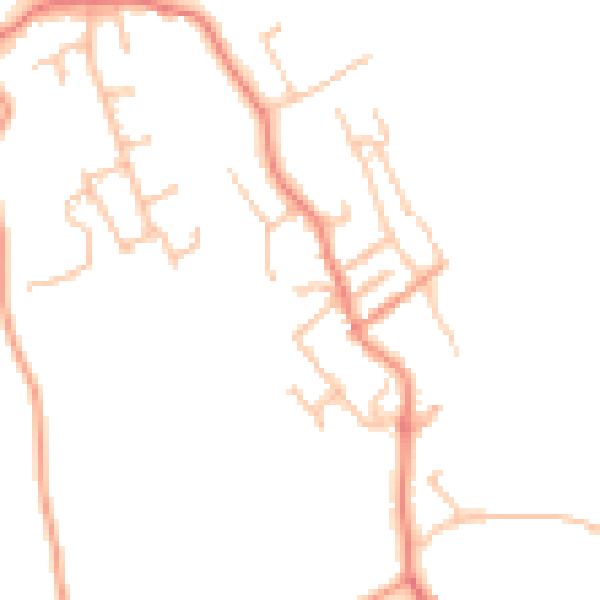 Daytime road noise heatmap for WV16 6LY