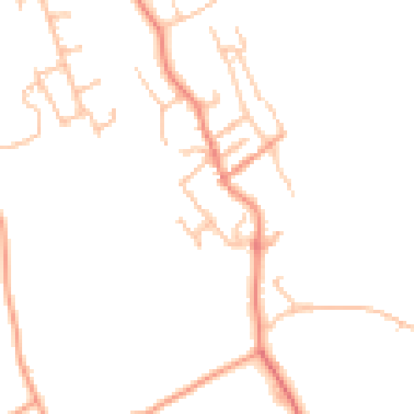 Daytime road noise heatmap for WV16 6NA
