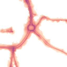 Night-time road noise heatmap for WV2 1BF