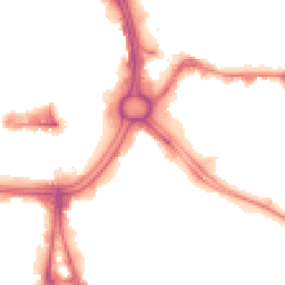 Night-time road noise heatmap for WV2 1BP